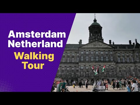 Amsterdam walking tour.Netherlands.4K #maritimemuseum #amsterdamcentraal #damsquare #amsterdamcanals