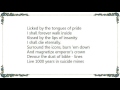 Die Apokalyptischen Reiter - Licked by the Tongues of Pride Lyrics