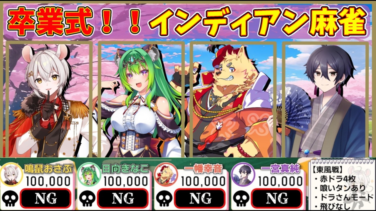 【#おさぶの企画】卒業おめでとう！この絆は一生の宝物【#インディアン麻雀 】