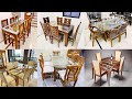 Dining Table Design 2024 Beautiful Latest Wooden Glass Dining Table Glass Top Dining Table Set