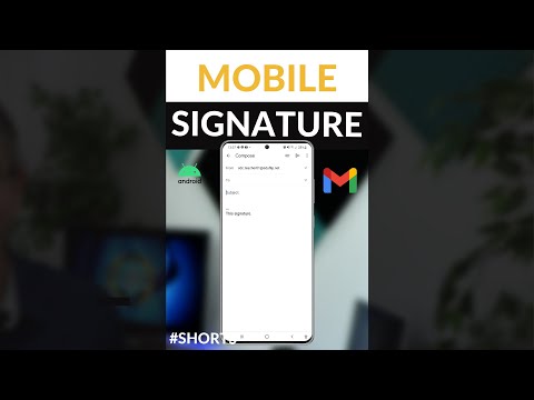Add Mobile Signature to Gmail Android Shorts