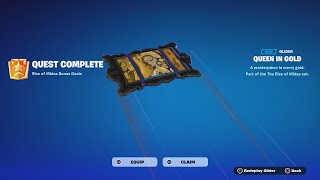 How To Unlock The FREE Queen In Gold Glider In Fortnite (How To Do The MYTHS OF MIDAS Challenges)