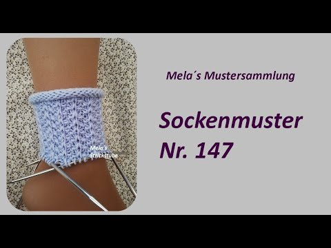 Sockenmuster Nr. 147 - Strickmuster in Runden stricken / Socks knitting pattern