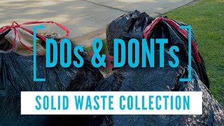 Solid Waste Collection DOs and DONTs