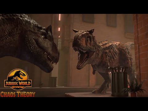 Carnotaurus Demon Vs Allosaurus (Battle At Big Rock)| Jurassic World Chaos Theory Season 3 Clip!