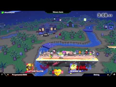 HoG1 - Poopmaister (Cpt. Falcon) Vs. Stelzig (Bowser Jr) - Winners Semis - Smash 4