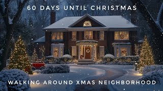 Relaxing Night Video For Sleep | ASMR Walking in Snow Sounds | Cozy Winter Night