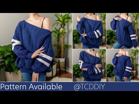 How to Crochet: Oversized Sweater | Pattern & Tutorial DIY