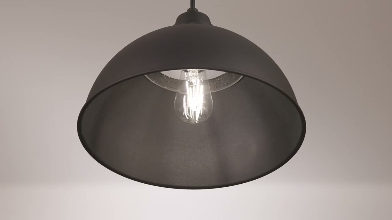 Video1 of Andrei 9" High Sand Black Outdoor Hanging Rustic Farmhouse Barn Light