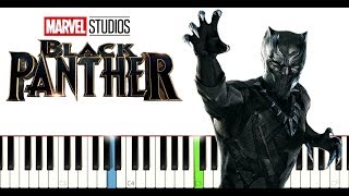 Black Panther Soundtrack - Spaceship Bugatti (Piano Tutorial)