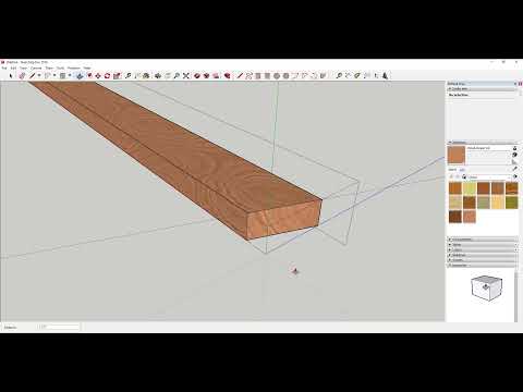 How to create an angle cut in 2x4 in Sketchup