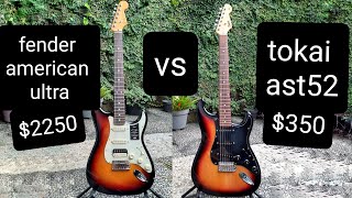 Video thumbnail for FENDER AMERICAN ULTRA vs TOKAI AST52 china by GITAR BANGSAT chanel