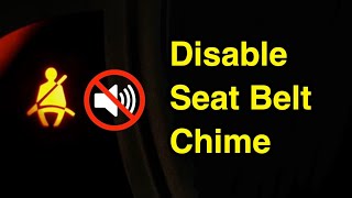 How to disable seat belt beeper chime alarm on Lexus & Toyota.