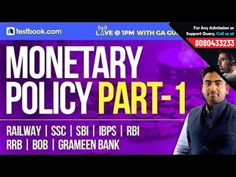 Monetary Policy Part 1| GA Guru - Abhijeet Sir | Important GK Notes For SSC | Banking | RRB | SBI Video