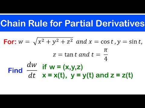 🟡07a - Chain Rule for Partial Derivatives 1 of (Multivariable Functions)
