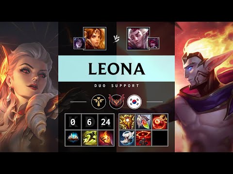 Leona Support vs Rakan - KR Grandmaster Patch 25.15