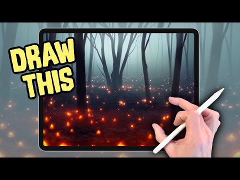 IPAD PAINTING MADE EASY - Enchanted Forest landscape Procreate tutorial