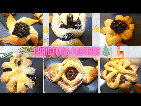 traditional finnish christmas puff pastry recipe different shapes | joulutorttu | christmas pastries
