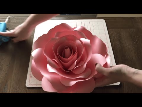DIY Ann's Medium Paper Rose  (FREE TEMPLATE)
