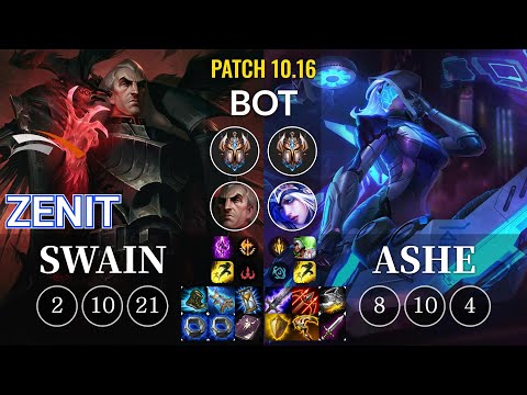 HLE Zenit Swain vs Ashe Bot - KR Patch 10.16