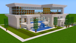 Minecraft - How to build a modern house 98