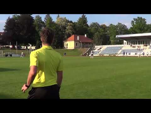 Gol na 1:2 v nastaveném čase utkání Jiskra Domažlice- Motorlet Praha 1:2.