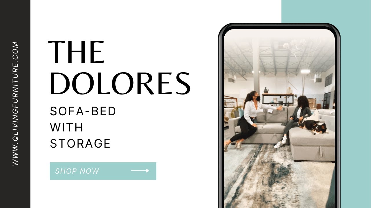 The Dolores Sectional Sofa-Bed with Storage! 😇