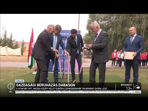 Vitafort Zrt - Gazdasági beruházás Dabason - M1 Híradó