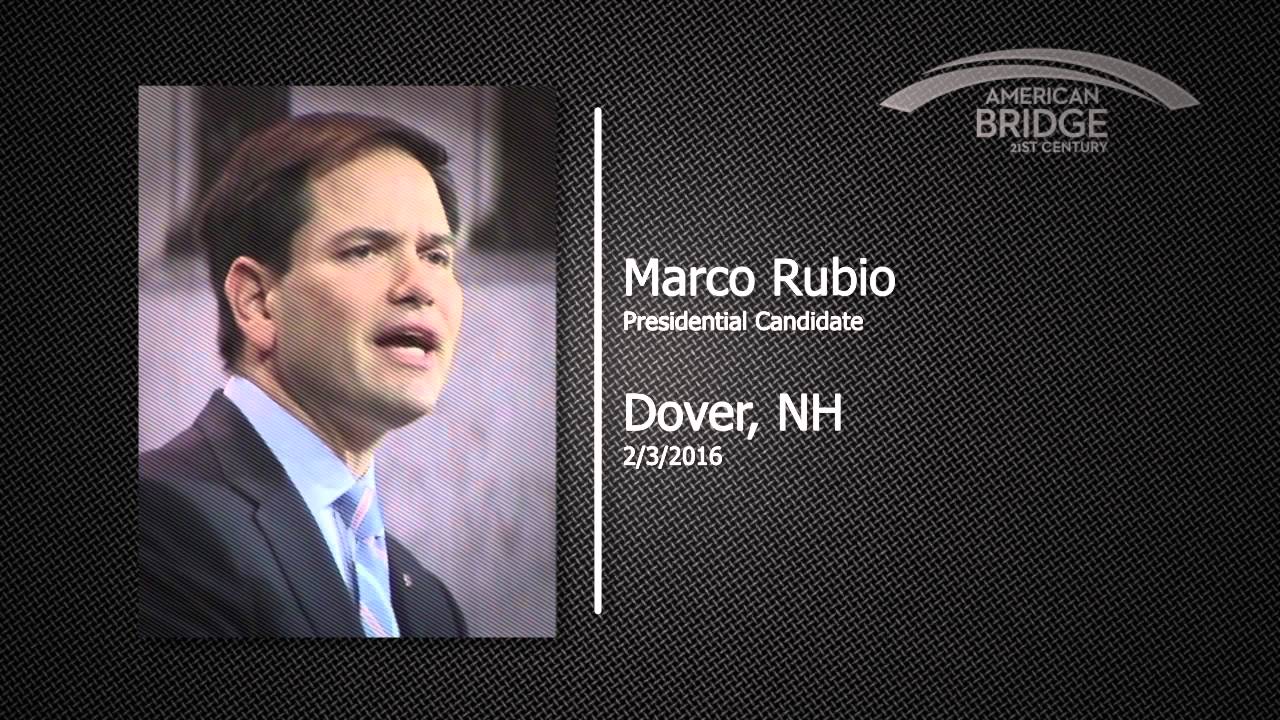 Marco Rubio Dover, NH 2 3 2016 - YouTube