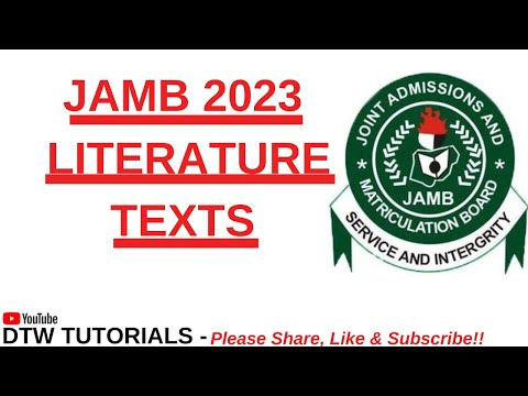 JAMB Literature Texts 2023