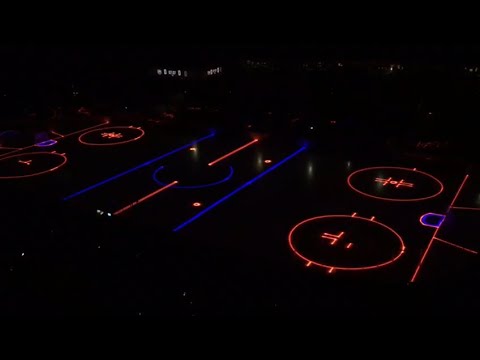 Laser mapping. Лазерный мэппинг на лёд