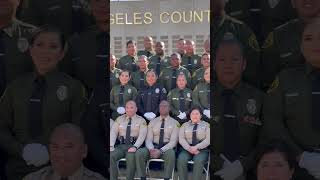 Custody Assistant Class #107 Graduation Photo with LASD executives and South Bay PD Chiefs.