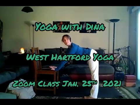 YWD Yoga with Dina 01.25.2021 Zoom Gentle Yoga Class  West Hartford Yoga