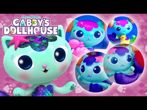Gabby & MerCat's Magical Mermaid Marathon! | GABBY'S DOLLHOUSE TOY PLAY ADVENTURES