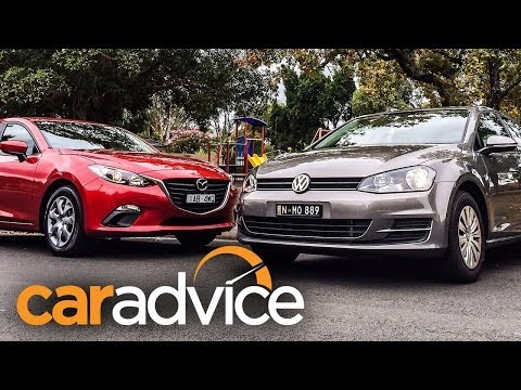 2014 Mazda 3 vs VW Golf Comparison Review
