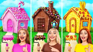 One Colored House Challenge  Sweets vs Chocolate v