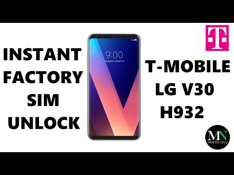 SIM Unlock T-Mobile LG V30 H932 - No Device Unlock App Needed!