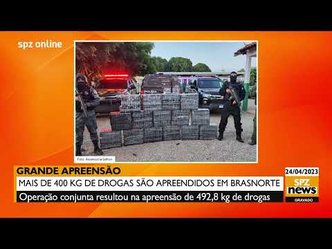 Vídeo: Mais de 400 kg de cocaína são apreendidos em operação conjunta em Brasnorte