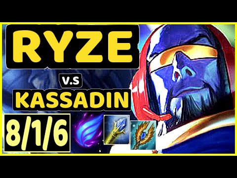 STROMPEST (RYZE) vs KASSADIN - 8/1/6 KDA MID GAMEPLAY - NA Ranked GRANDMASTER