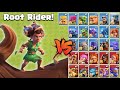 MAX Root Rider vs Every TH16 Troops! - Clash of Clans