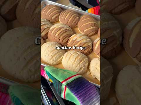 Conchas Recipe 🫶🏼 #mexicanfood #bread #baking #pandulce #recetas #recipe #mexican #conchas