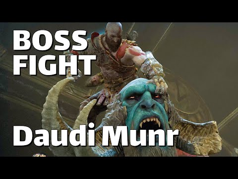 GOD OF WAR PC Troll Daudi Munr | BOSS FIGHT 4K
