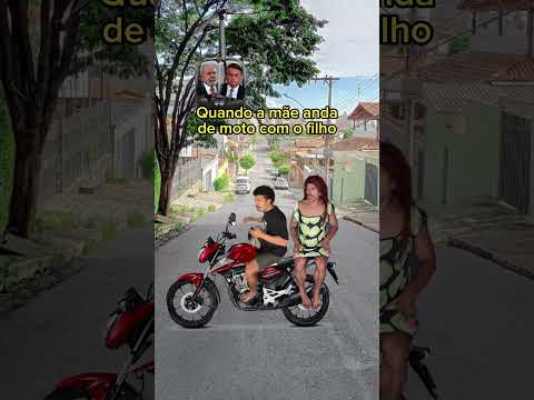 Quando a mãe anda de moto com o filho