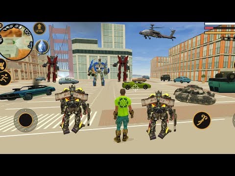 Vegas Crime Simulator (Transformer Fight Car Robot on Roadside)Dual Transformers Fight - Gameplay HD