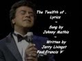 The Twelfth of Never - Lyrics - Johnny Mathis