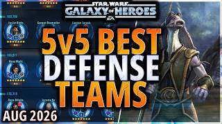 BEST 5v5 DEFENSE TEAMS (August 2026) #starwars #galaxyofheroes #grandarena #gac #swgoh