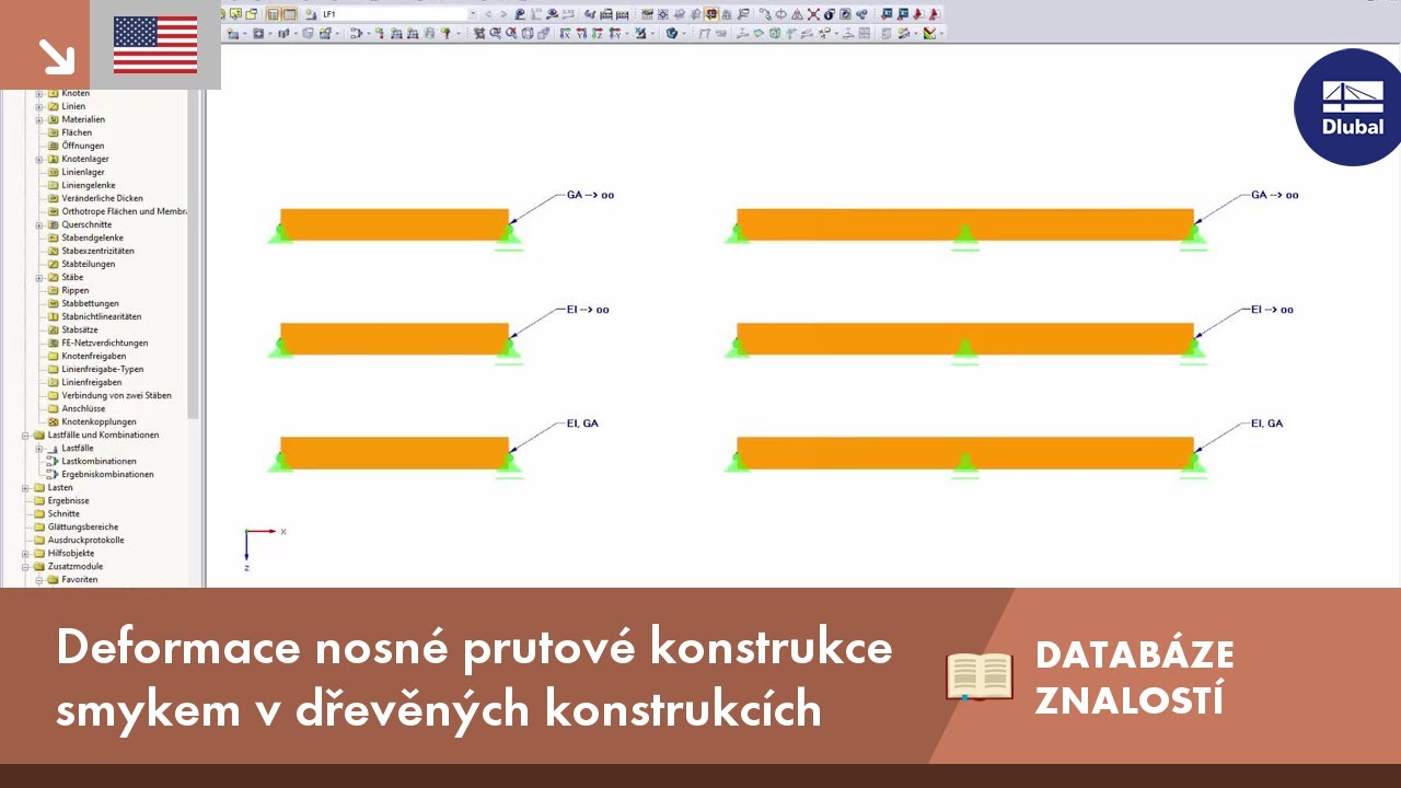 KB 001603 | Deformace nosné prutové konstrukce smykem v dřevěných konstrukcích