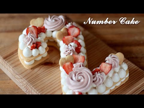 How to make Cream Tart  Number Cake | Free Template