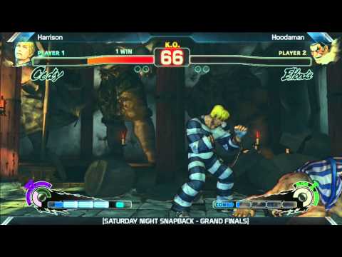 SSF4: Hoodaman (E.Honda) vs Harrison (Cody) - Grand Finals - Saturday Night Snapback 6.4