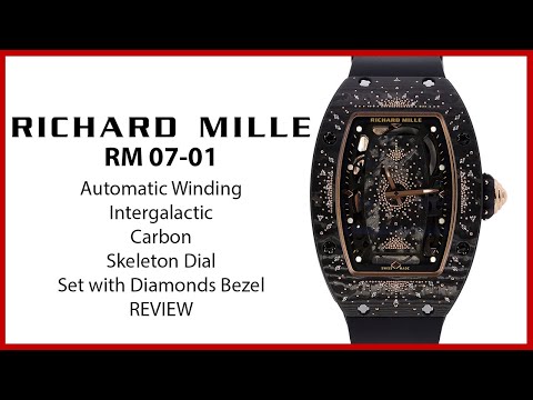 ▶ Richard Mille Automatic Winding Intergalactic Dark Night Diamond Set Bezel RM 07-01 - REVIEW